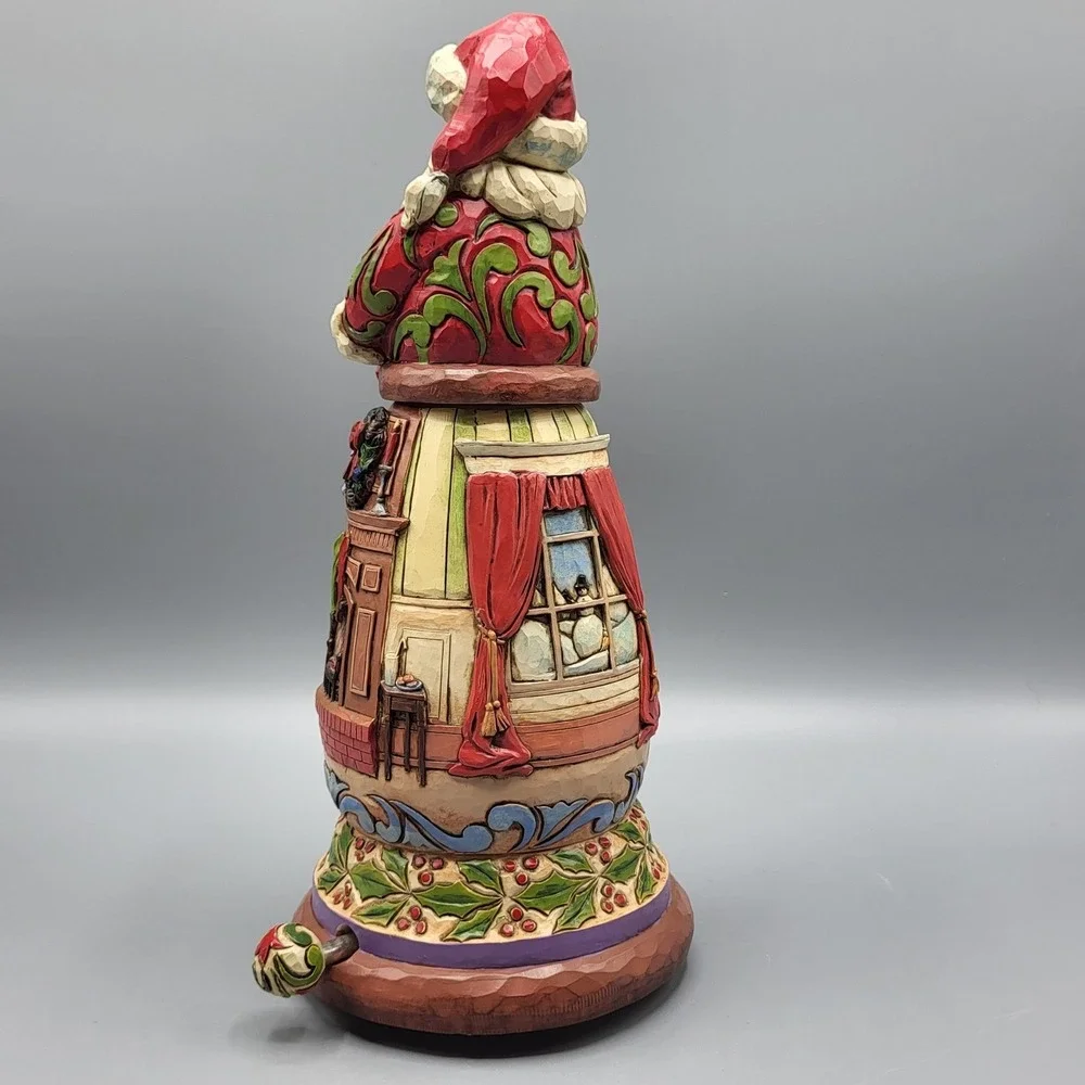 Jim Shore Heartwood Creek Santa Musical Figurine All Is Merry And Bright 10 inch